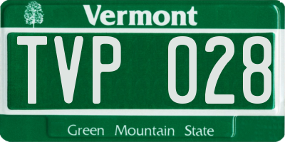 VT license plate TVP028