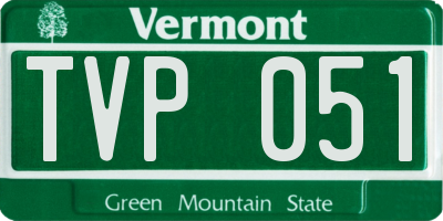VT license plate TVP051