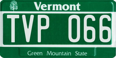 VT license plate TVP066
