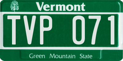 VT license plate TVP071
