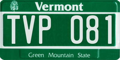 VT license plate TVP081