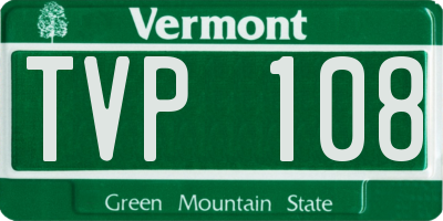 VT license plate TVP108