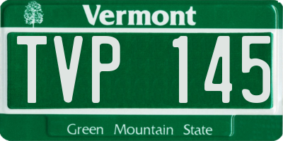 VT license plate TVP145