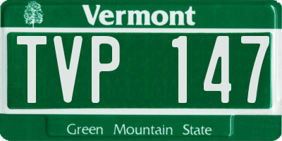 VT license plate TVP147