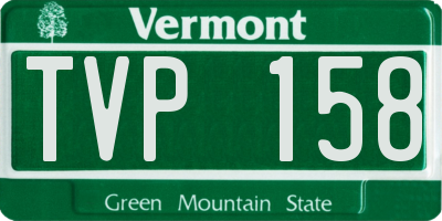 VT license plate TVP158