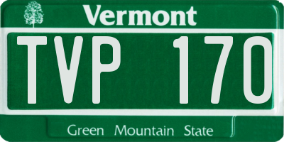 VT license plate TVP170