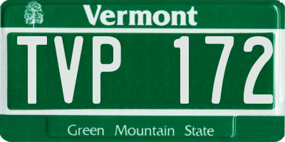 VT license plate TVP172
