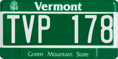 VT license plate TVP178