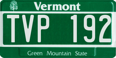 VT license plate TVP192