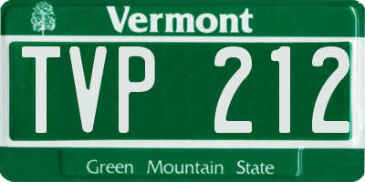 VT license plate TVP212