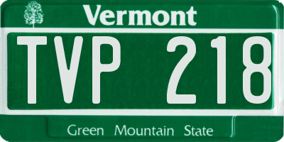 VT license plate TVP218