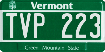 VT license plate TVP223