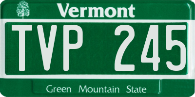 VT license plate TVP245