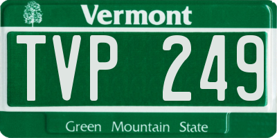 VT license plate TVP249