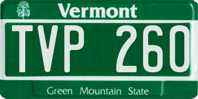 VT license plate TVP260