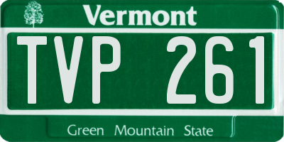 VT license plate TVP261