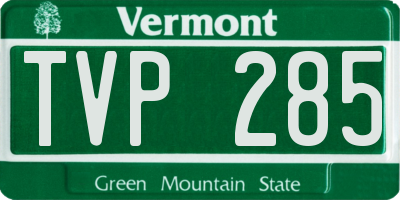 VT license plate TVP285