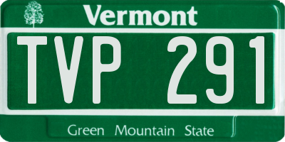 VT license plate TVP291