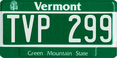 VT license plate TVP299