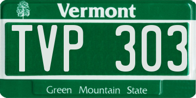 VT license plate TVP303
