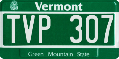 VT license plate TVP307