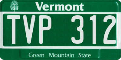 VT license plate TVP312