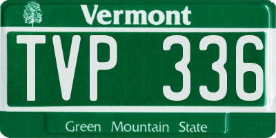 VT license plate TVP336