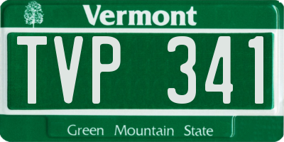 VT license plate TVP341