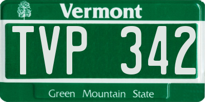 VT license plate TVP342