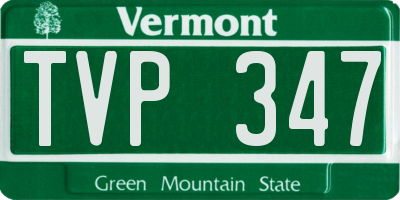 VT license plate TVP347