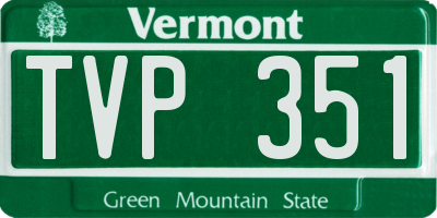 VT license plate TVP351