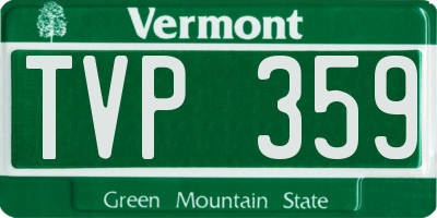 VT license plate TVP359