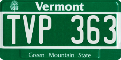 VT license plate TVP363