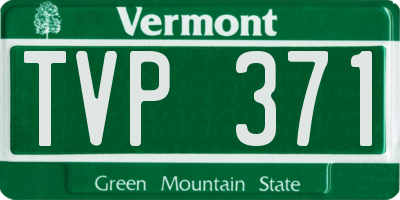 VT license plate TVP371