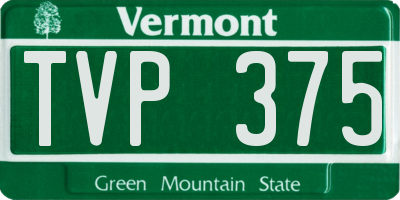 VT license plate TVP375
