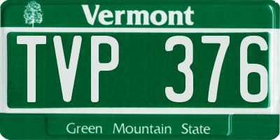 VT license plate TVP376