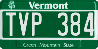 VT license plate TVP384