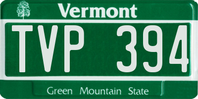 VT license plate TVP394