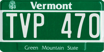 VT license plate TVP470