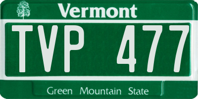 VT license plate TVP477