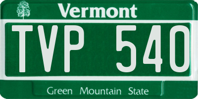 VT license plate TVP540