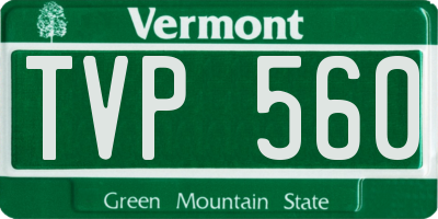 VT license plate TVP560