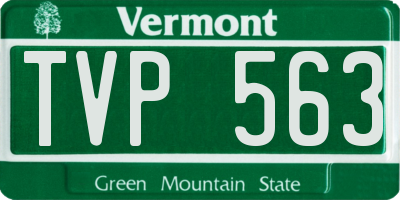 VT license plate TVP563