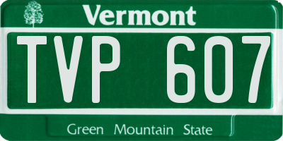 VT license plate TVP607