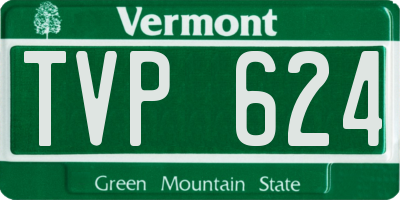 VT license plate TVP624