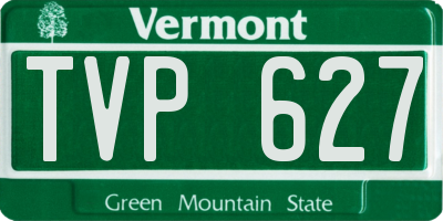 VT license plate TVP627