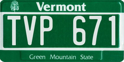 VT license plate TVP671