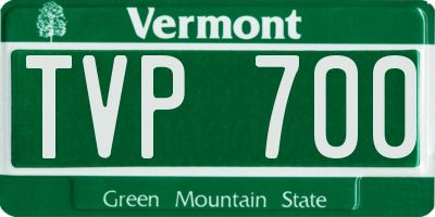 VT license plate TVP700