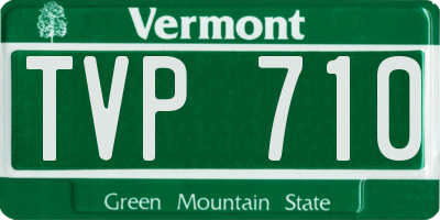 VT license plate TVP710
