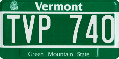 VT license plate TVP740